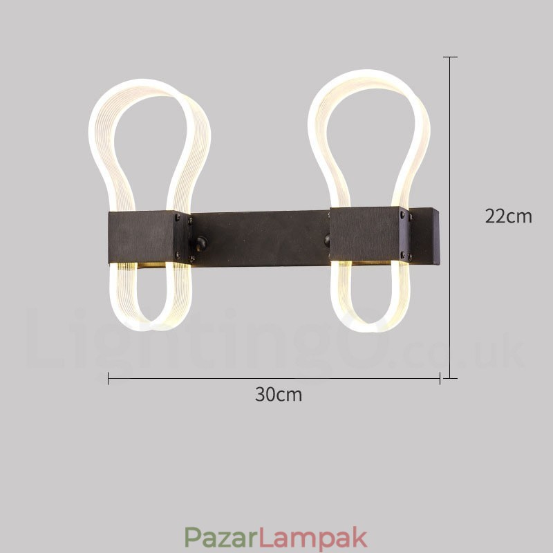 Modern fali lámpa akril ernyőkkel a hálószoba folyosójához
