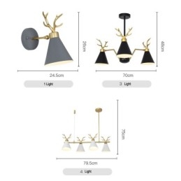 Modern Antlers fali lámpa