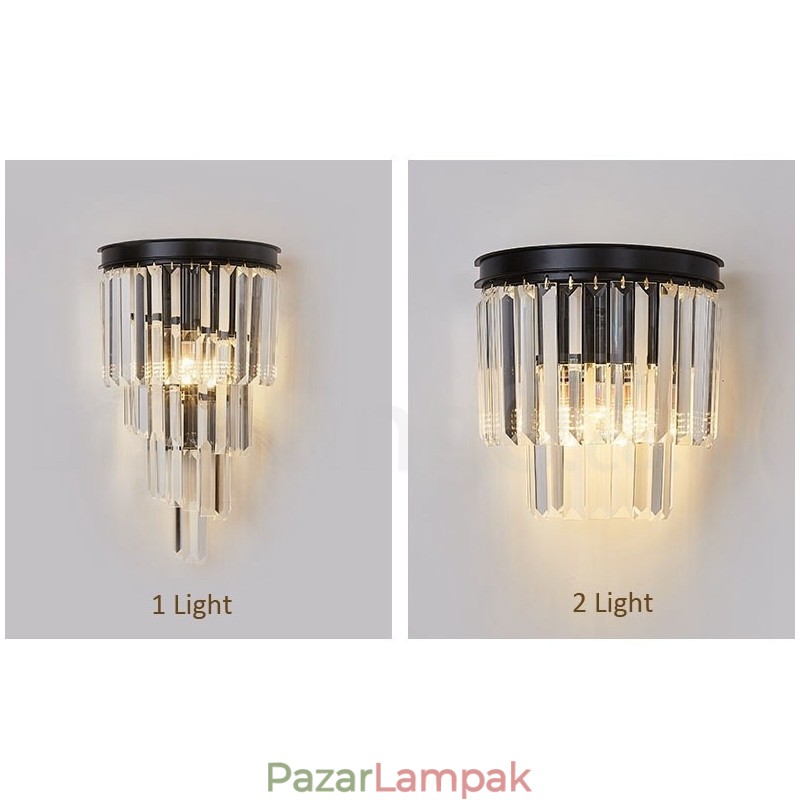 Modern luxus K9 kristály fali lámpa kristály ernyővel