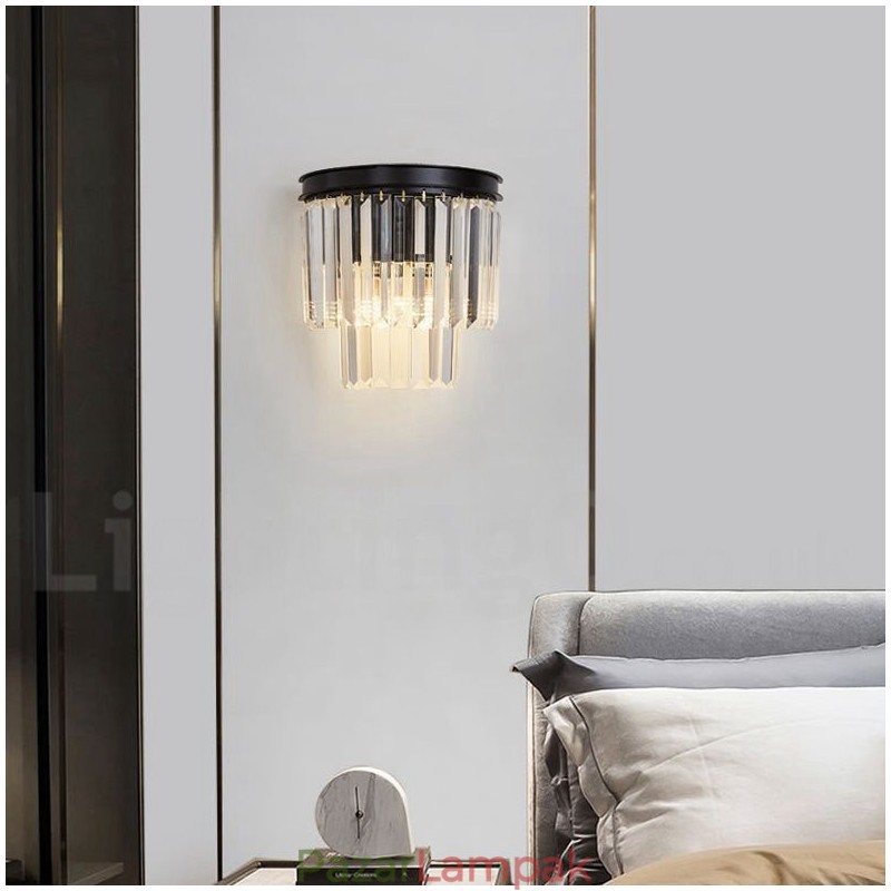 Modern luxus K9 kristály fali lámpa kristály ernyővel