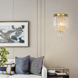 Modern luxus K9 kristály fali lámpa kristály ernyővel