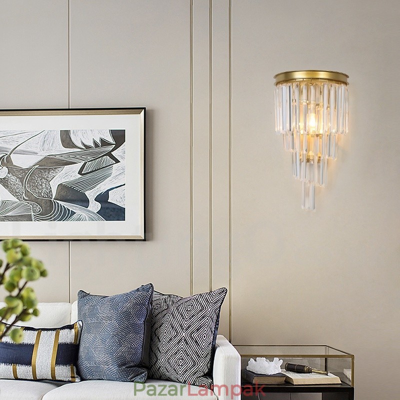 Modern luxus K9 kristály fali lámpa kristály ernyővel