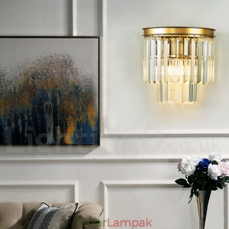 Modern luxus K9 kristály fali lámpa kristály ernyővel