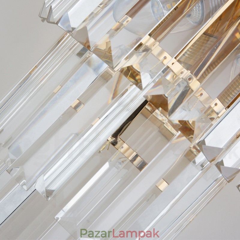 Arany passzoló posztmodern luxus K9 kristály fali lámpa kristály ernyővel