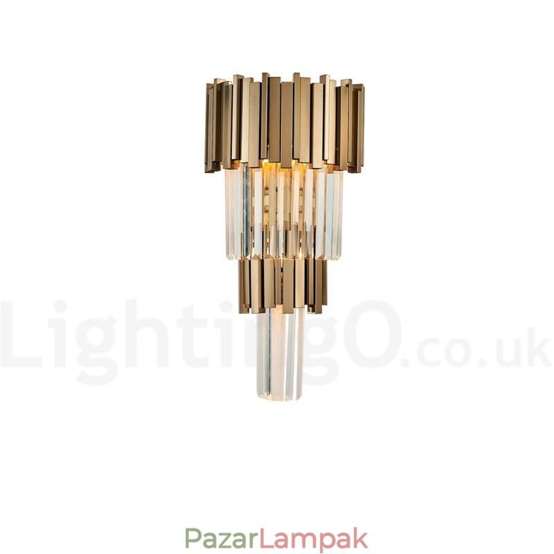 Modern luxus K9 kristály fali lámpa kristály ernyővel