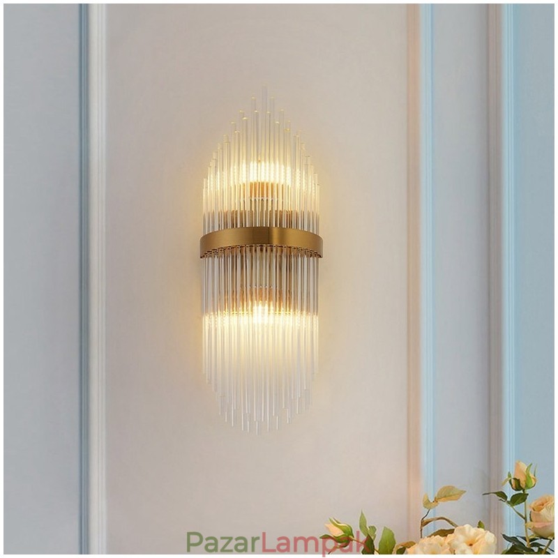 Modern luxus K9 kristály fali lámpa kristály ernyővel