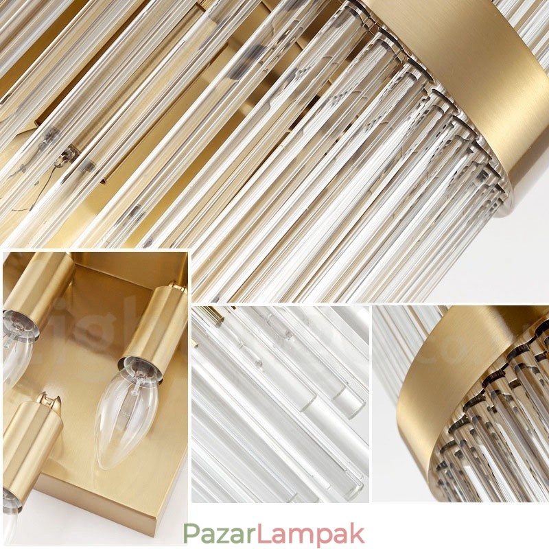 Modern luxus K9 kristály fali lámpa kristály ernyővel