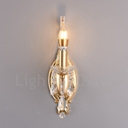 1 Világos arany fekete amerikai stílusú kristály fali lámpa nappaliba étkező ruhabolt kávézó szálloda