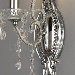 1 Világos arany fekete amerikai stílusú kristály fali lámpa nappaliba étkező ruhabolt kávézó szálloda