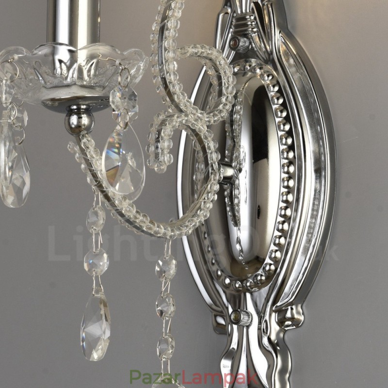 1 Világos arany fekete amerikai stílusú kristály fali lámpa nappaliba étkező ruhabolt kávézó szálloda