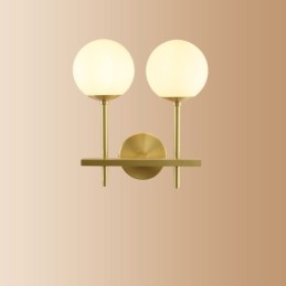 Modern Molecules babfali lámpa golyós üveg ernyővel