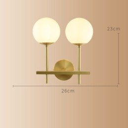 Modern Molecules babfali lámpa golyós üveg ernyővel