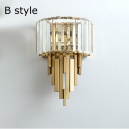 Posztmodern luxus kristályfali lámpa Nappali TV háttér fali hálószoba éjjeli fali lámpa