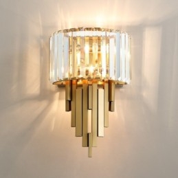 Posztmodern luxus kristályfali lámpa Nappali TV háttér fali hálószoba éjjeli fali lámpa