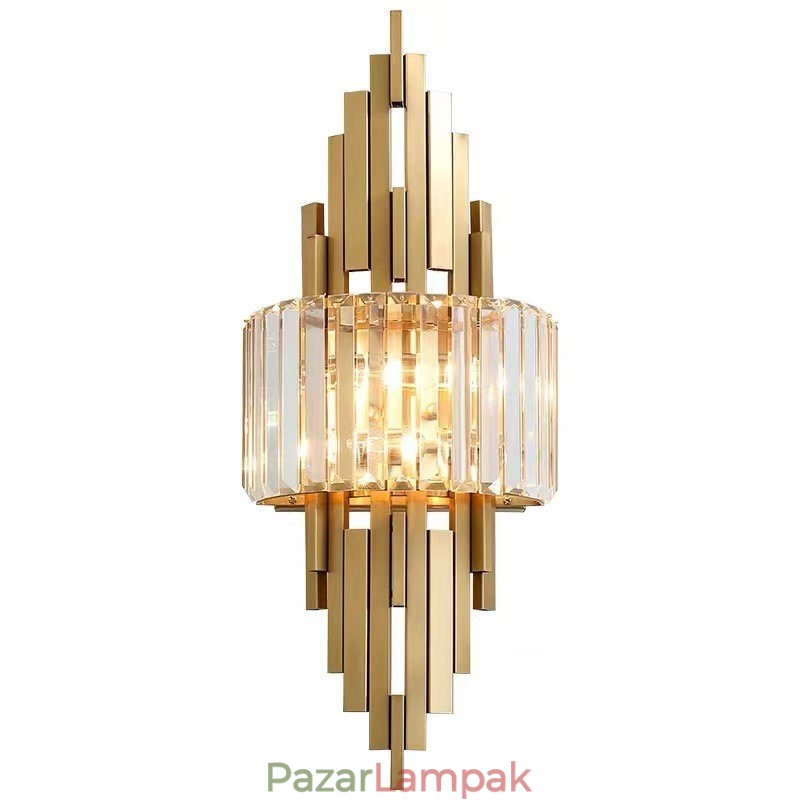 Posztmodern luxus kristályfali lámpa Nappali TV háttér fali hálószoba éjjeli fali lámpa