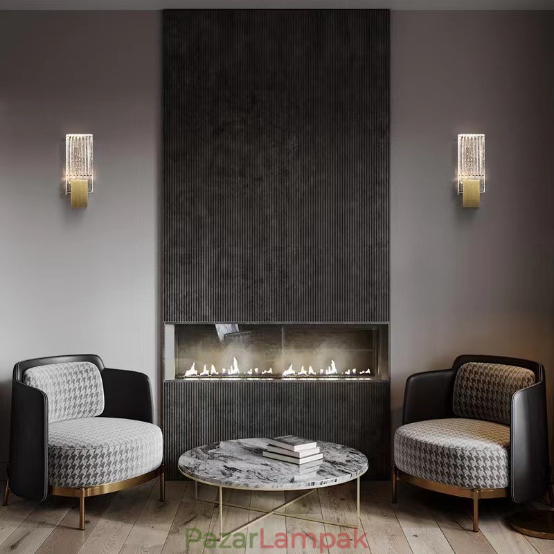 Posztmodern Minimalista Nappali Kristály falikarok American Art Éjjeli hálószoba falikarikák
