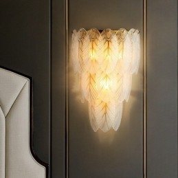 Északi francia tollkristály falikar Posztmodern világítás Luxus Nappali Háttér Fali Folyosó, mint a Hotel Panel fali lámpa