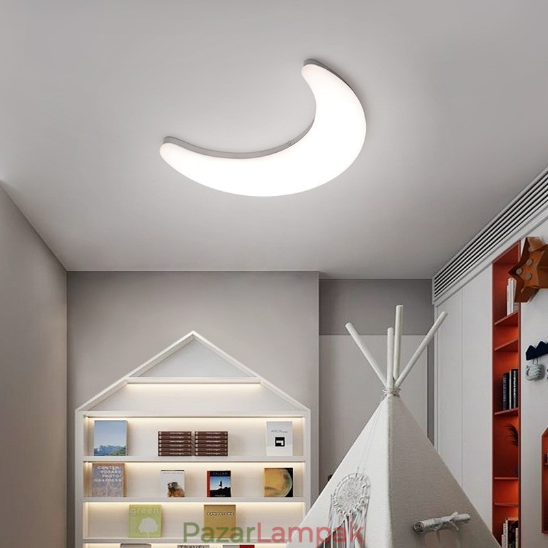 20W Nordic Indoor Moon Shape Gyerekszobák Falikar Mennyezeti lámpák