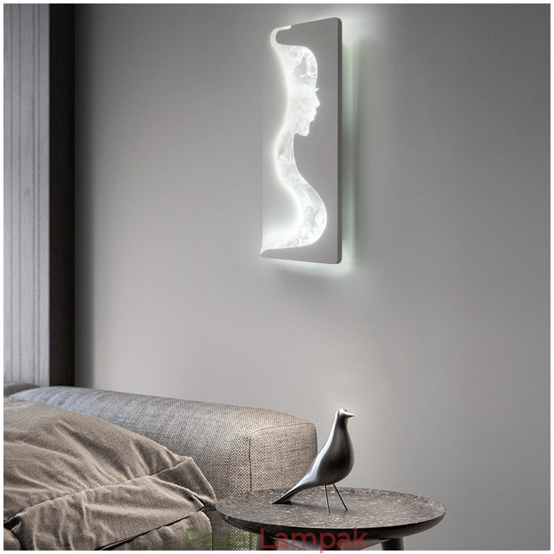 Beltéri szép lányok bal oldali jobb oldali fali lámpával