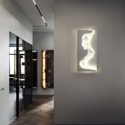 Beltéri szép lányok bal oldali jobb oldali fali lámpával