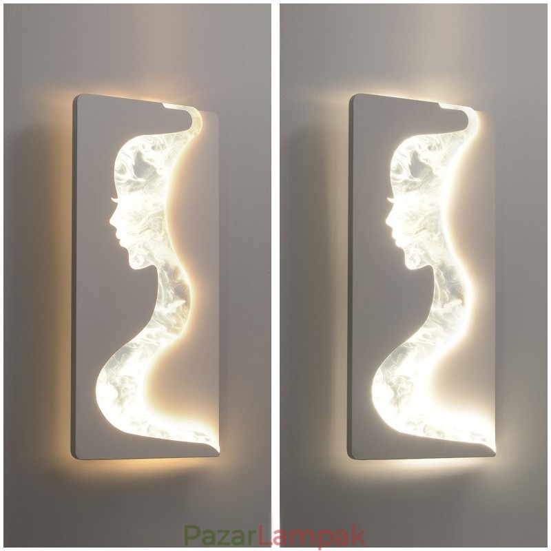 Beltéri szép lányok bal oldali jobb oldali fali lámpával