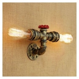 Vintage Retro Water Pipe Ipari Sconces fali lámpa