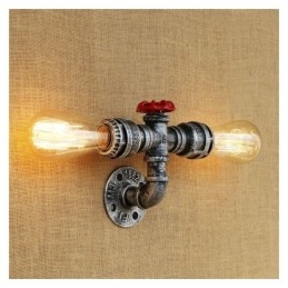 Vintage Retro Water Pipe Ipari Sconces fali lámpa