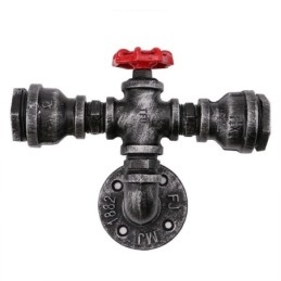Vintage Retro Water Pipe Ipari Sconces fali lámpa