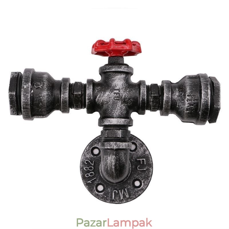 Vintage Retro Water Pipe Ipari Sconces fali lámpa
