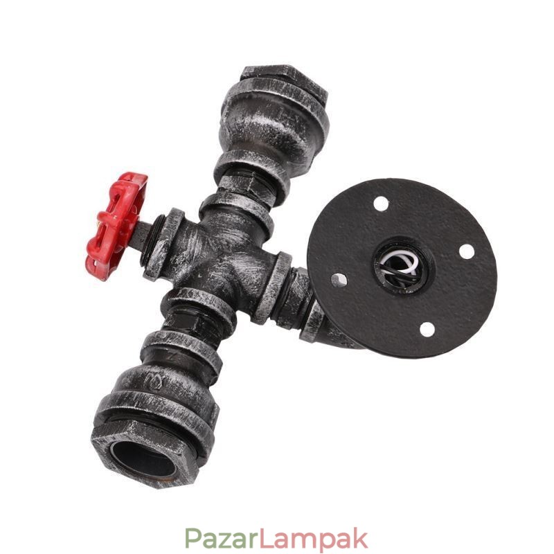 Vintage Retro Water Pipe Ipari Sconces fali lámpa