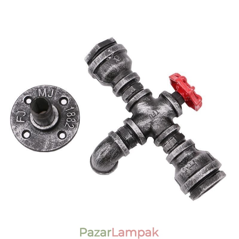 Vintage Retro Water Pipe Ipari Sconces fali lámpa