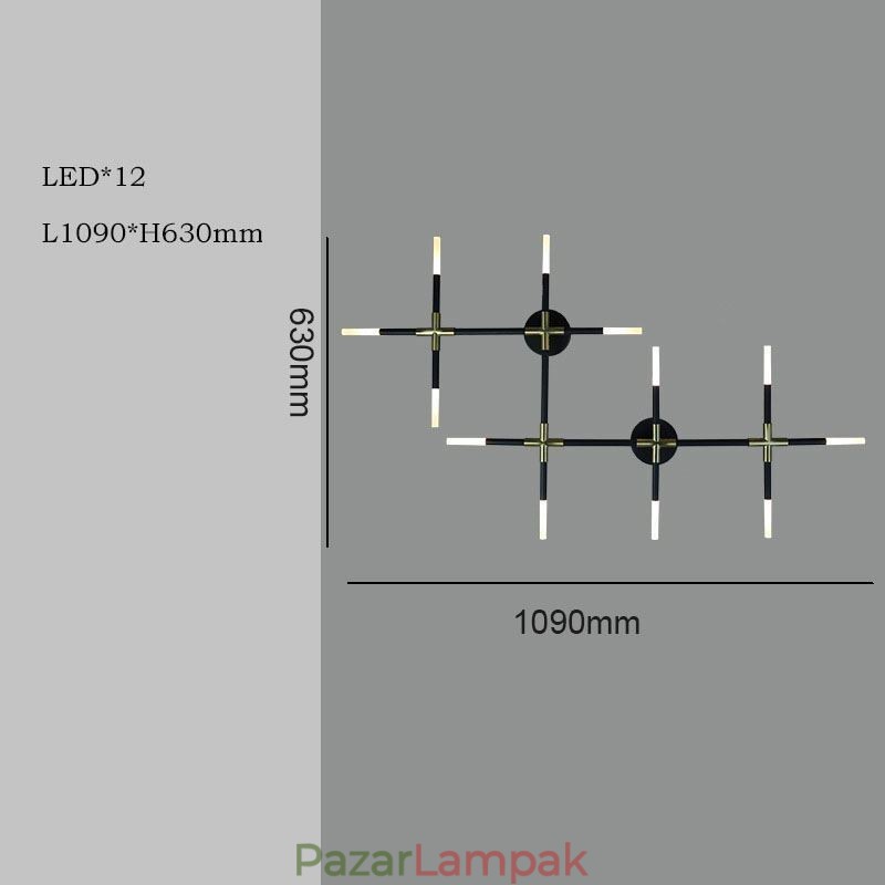 Fali lámpa illesztése, meleg fehér kreatív falikar DIY kombinált lámpa