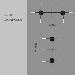 Fali lámpa illesztése, meleg fehér kreatív falikar DIY kombinált lámpa