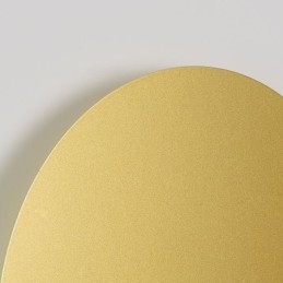 Nordic Wall Light fekete arany kerek, teljes vörösréz falikar