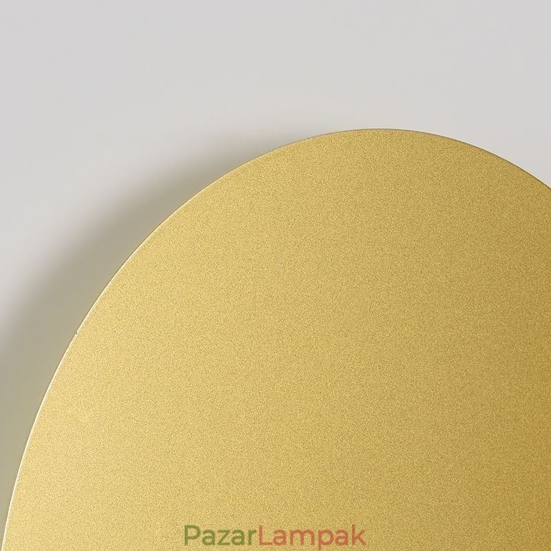 Nordic Wall Light fekete arany kerek, teljes vörösréz falikar