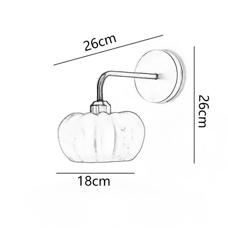 Tök fali lámpa Japán Retro falikar lámpa