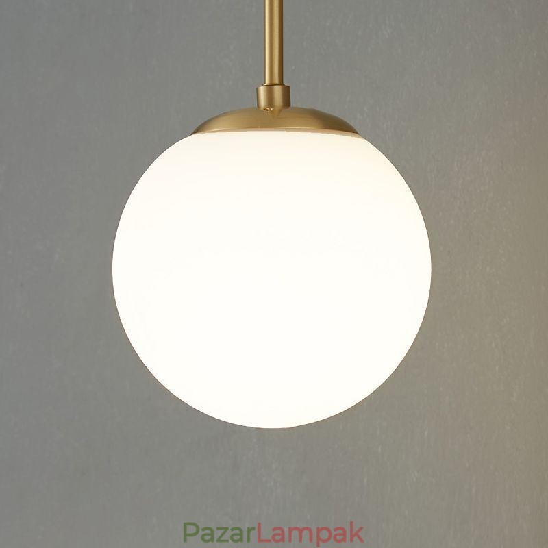 Modern Globe falikar szálcsiszolt arany üveg fali lámpa