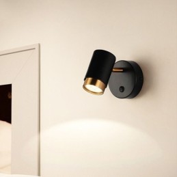 Modern forgó fali lámpa, minimalista lámpatest