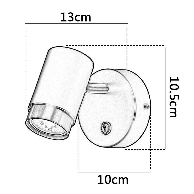 Modern forgó fali lámpa, minimalista lámpatest