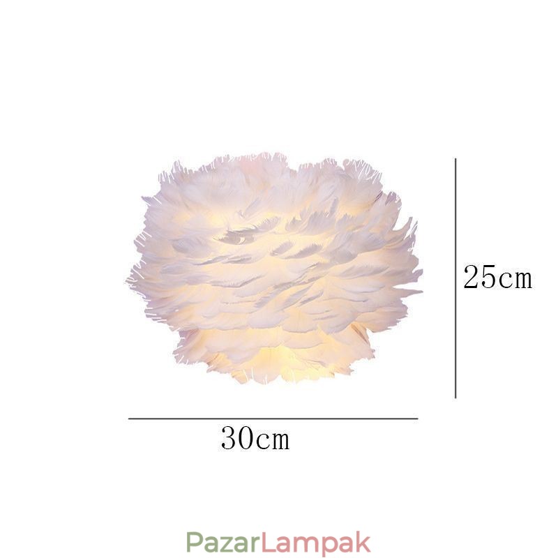 Kreatív tollas fali lámpa, dekoratív lámpa