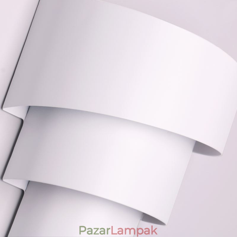 Modern, minimalista fali lámpa, spirális tortakarács, könnyű ágy mellett