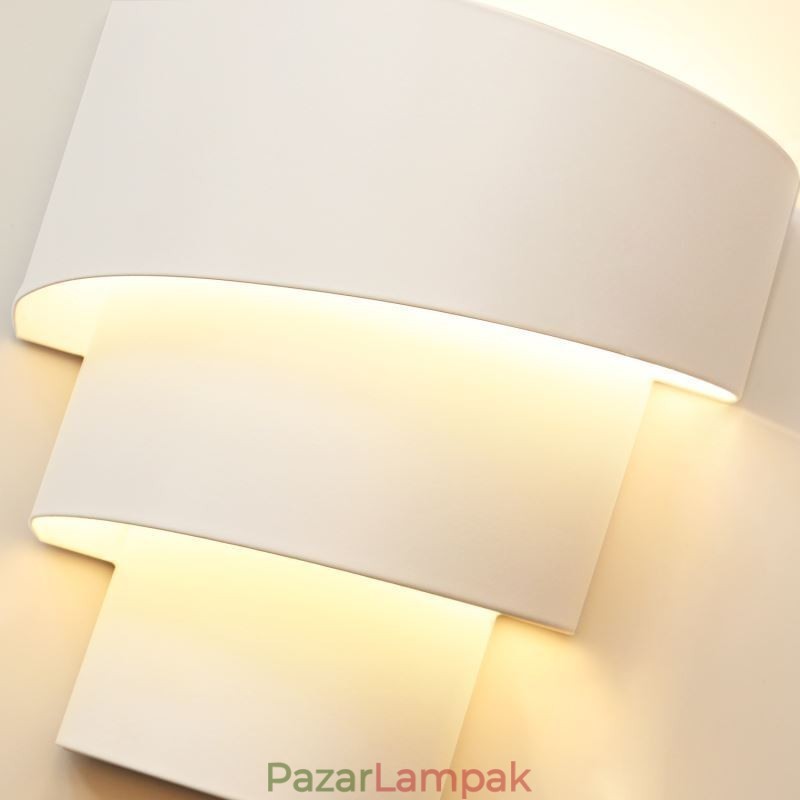 Modern, minimalista fali lámpa, spirális tortakarács, könnyű ágy mellett