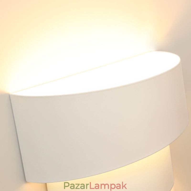 Modern, minimalista fali lámpa, spirális tortakarács, könnyű ágy mellett