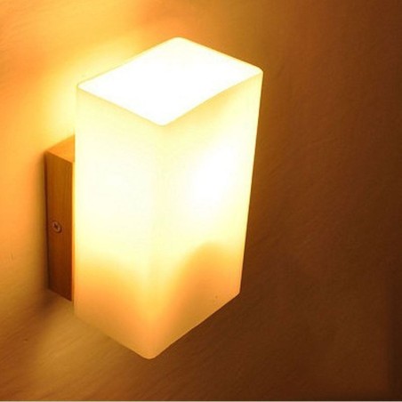 Nordic Wood fali lámpa üveg lámpaernyő lámpa Nordic Wood fali lámpa üveg lámpaernyő lámpa