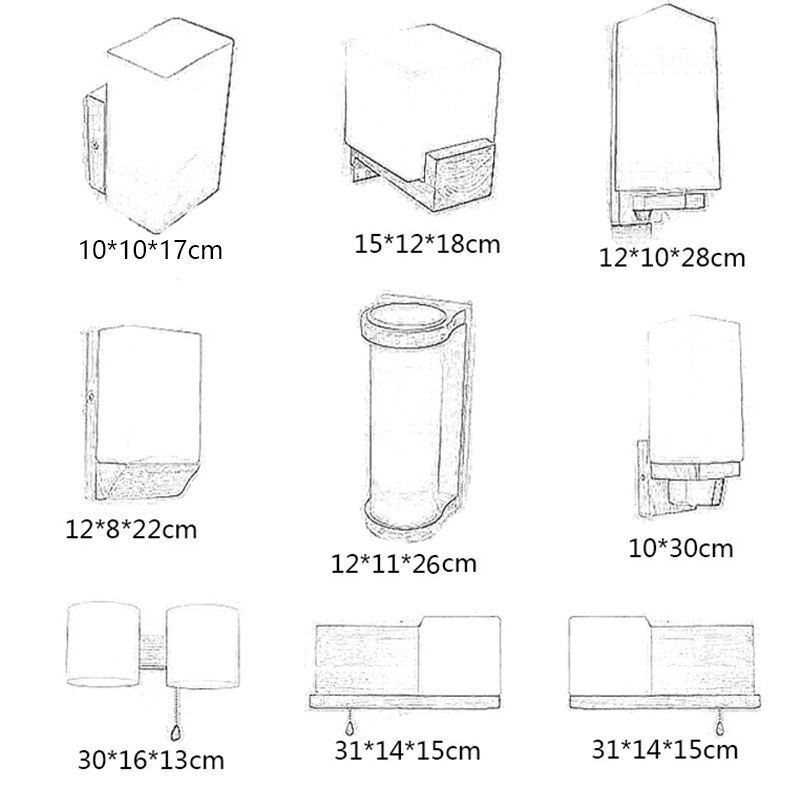 Nordic Wood fali lámpa üveg lámpaernyő lámpa