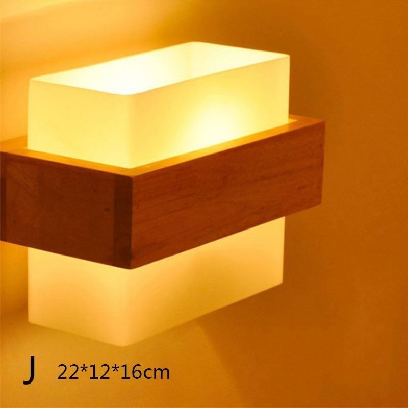 Nordic Wood fali lámpa üveg lámpaernyő lámpa