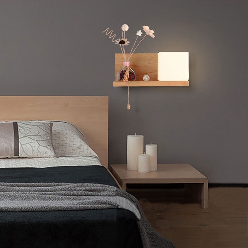 Nordic Wood fali lámpa üveg lámpaernyő lámpa
