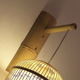 Cage Design fali lámpa Kreatív bambusz függő fali lámpa éjjeli dekoratív lámpa