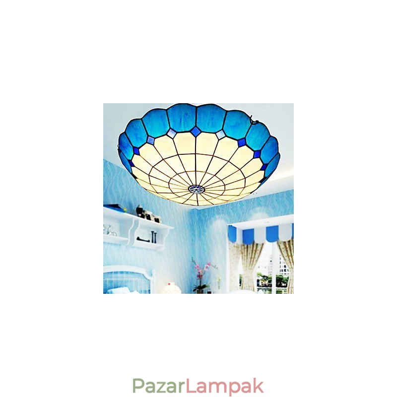 European Rural Creative Arts ólomüveg elnyelő dóm lámpafény