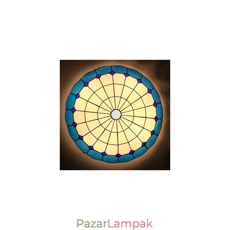 European Rural Creative Arts ólomüveg elnyelő dóm lámpafény